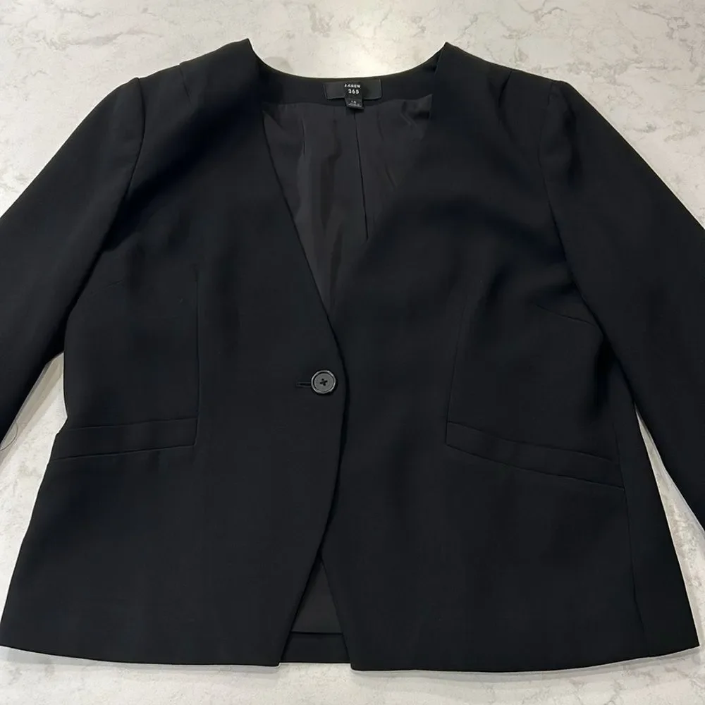 J. Crew 365 Collarless Blazer